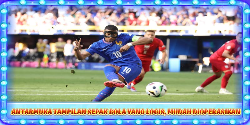 Antarmuka tampilan sepak bola yang logis, mudah dioperasikan